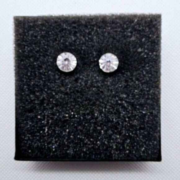 Silver Plated Tribal Open Sphere Studded Earrings with a Postback - Picture 5 of 5